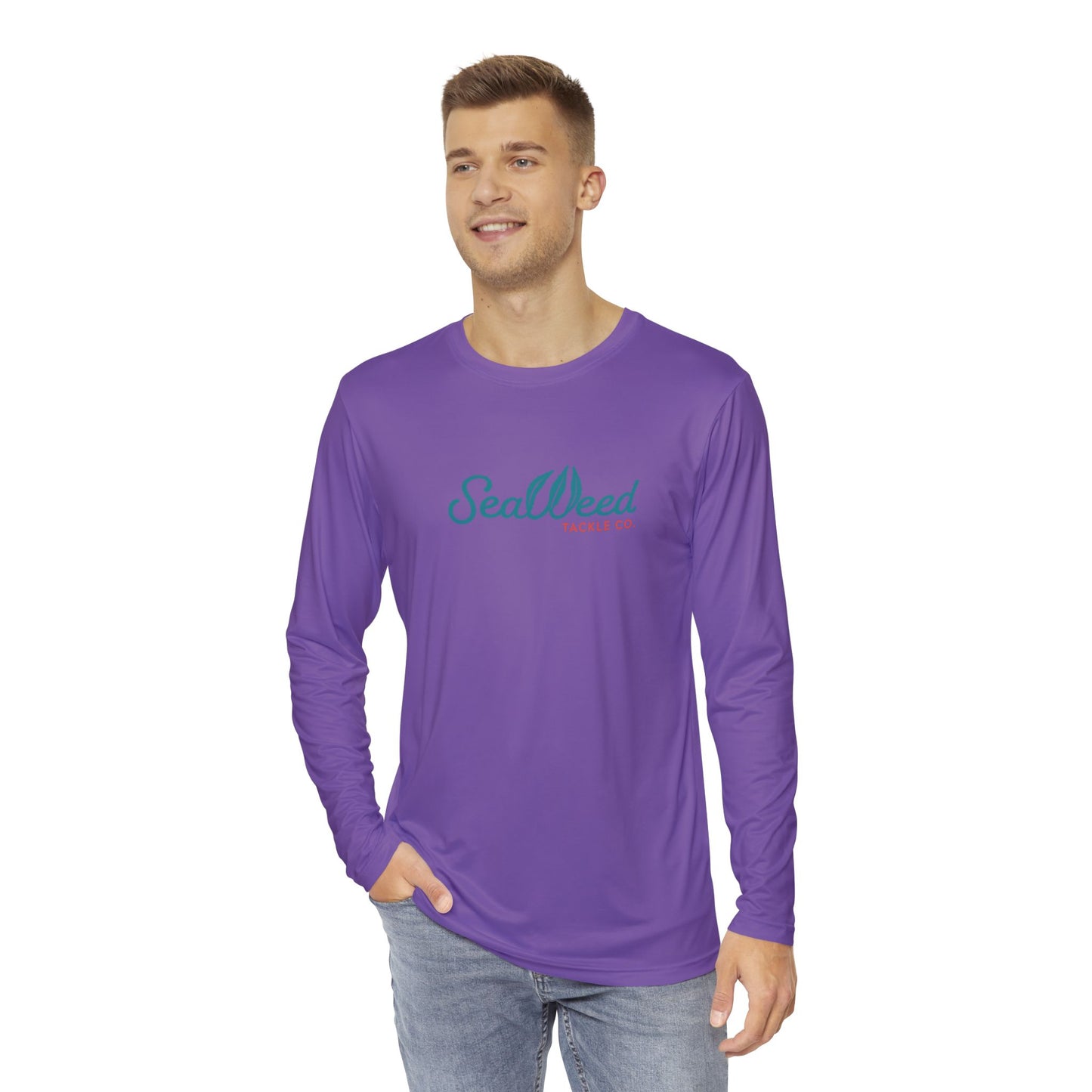 Retired to the Ocean - Purple - Long Sleeve Fishing Shirt - SeaWeed, Outdoor Apparel, Gift for Fishermen, Summer Style, Beach Wear