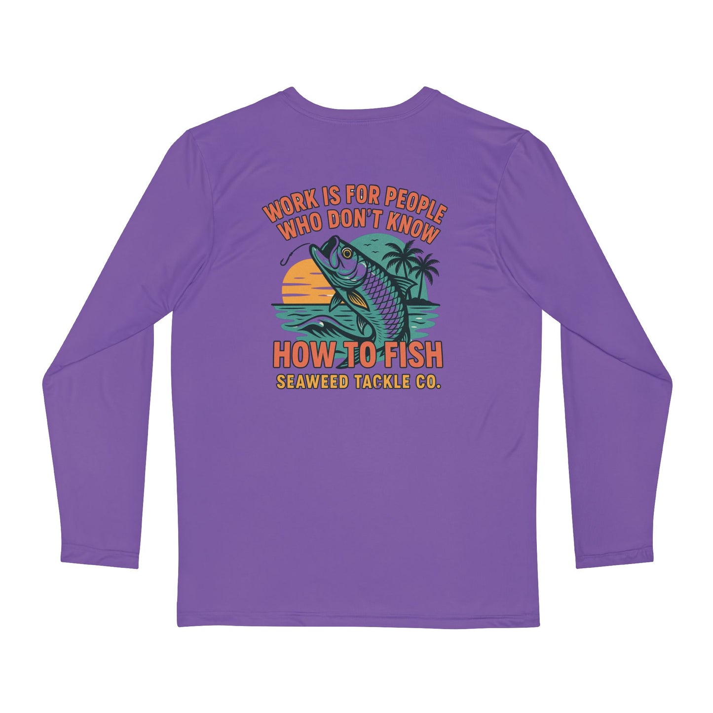 Retired to the Ocean - Purple - Long Sleeve Fishing Shirt - SeaWeed, Outdoor Apparel, Gift for Fishermen, Summer Style, Beach Wear