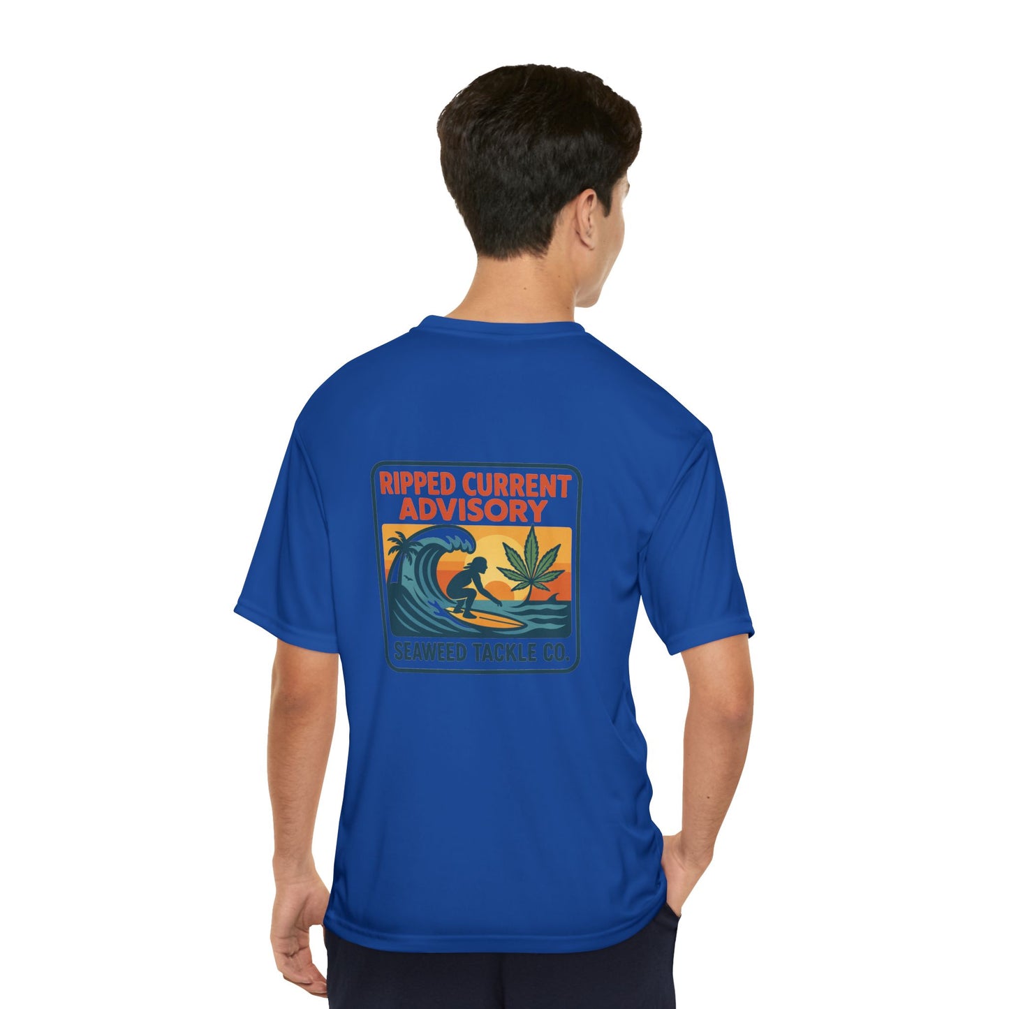 Ripped Current Advisory Men's Performance T-Shirt - Ideal for Surfing and Beach Adventures