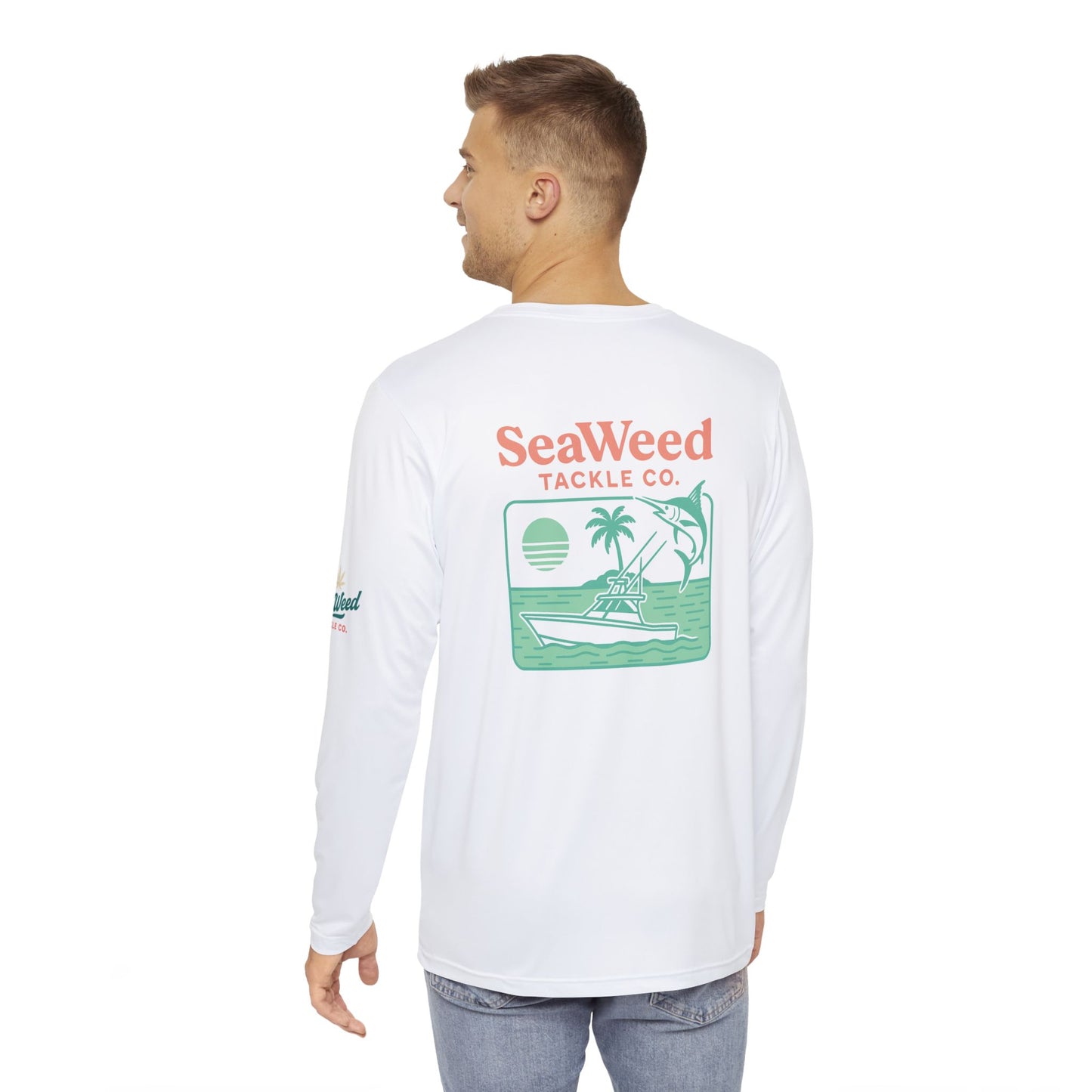 Marlin Mornings - Long Sleeve Fishing Shirt - SeaWeed Tackle Co, Outdoor Apparel, Gift for Fishermen, Summer Style, Beach Wear