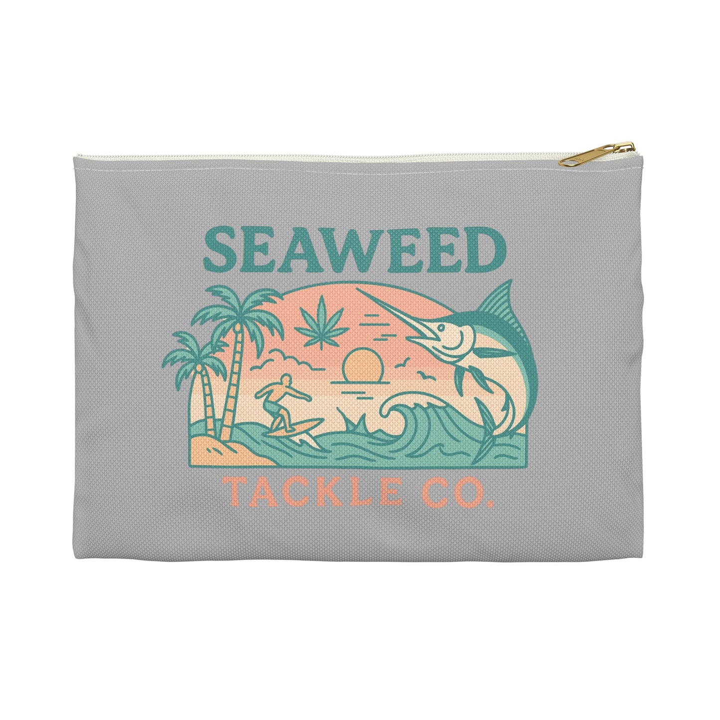 Fish Whistle Stash, Seaweed Tackle Co. Makeup Bag, Beachy Travel Organizer, Summer Vibes Clutch, Surfing Essentials Case