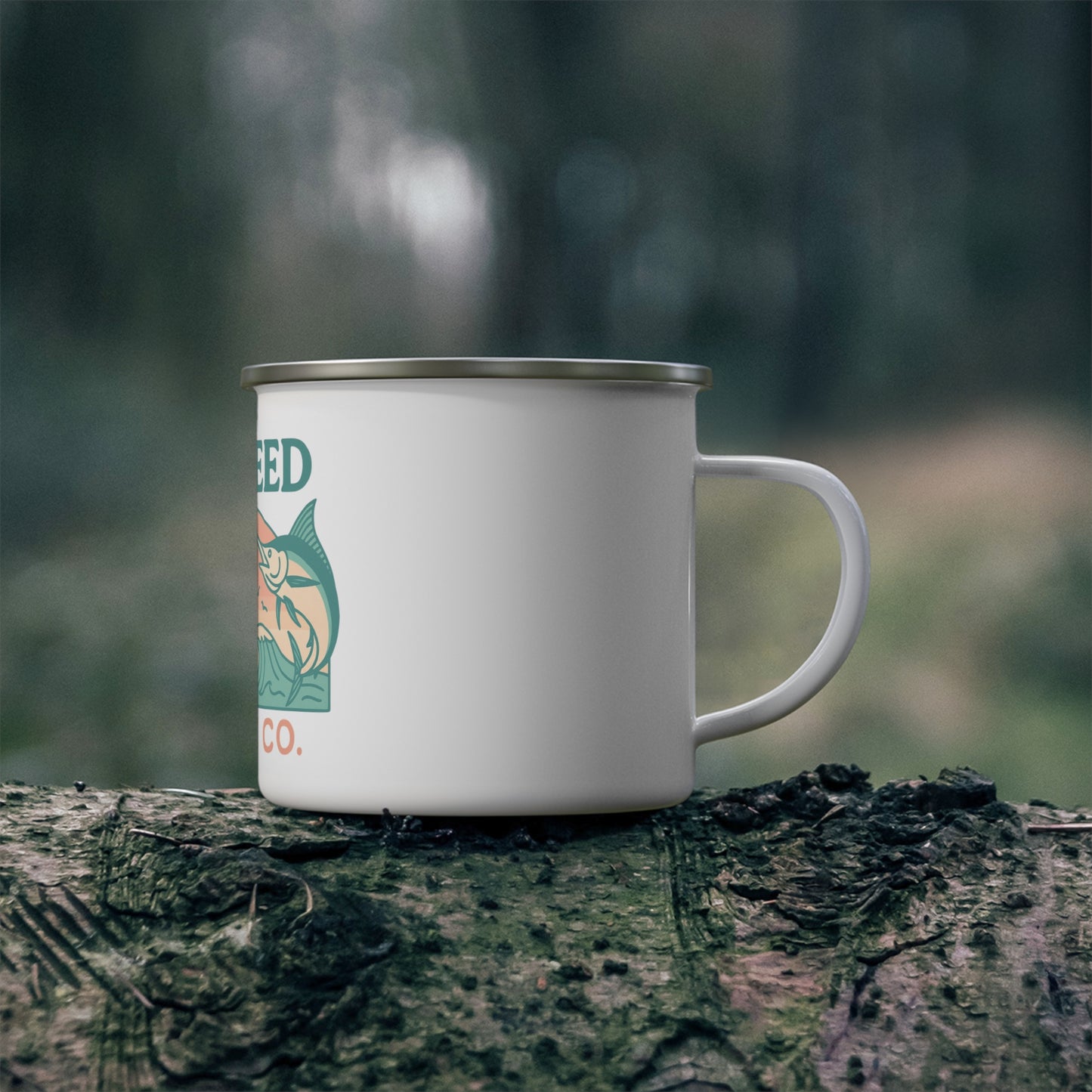 Seaweed Tackle Co. Enamel Camping Mug - Adventure Mug, Fishing Gift, Outdoorsy Mug, Beach Lover Gift, Camping Accessories