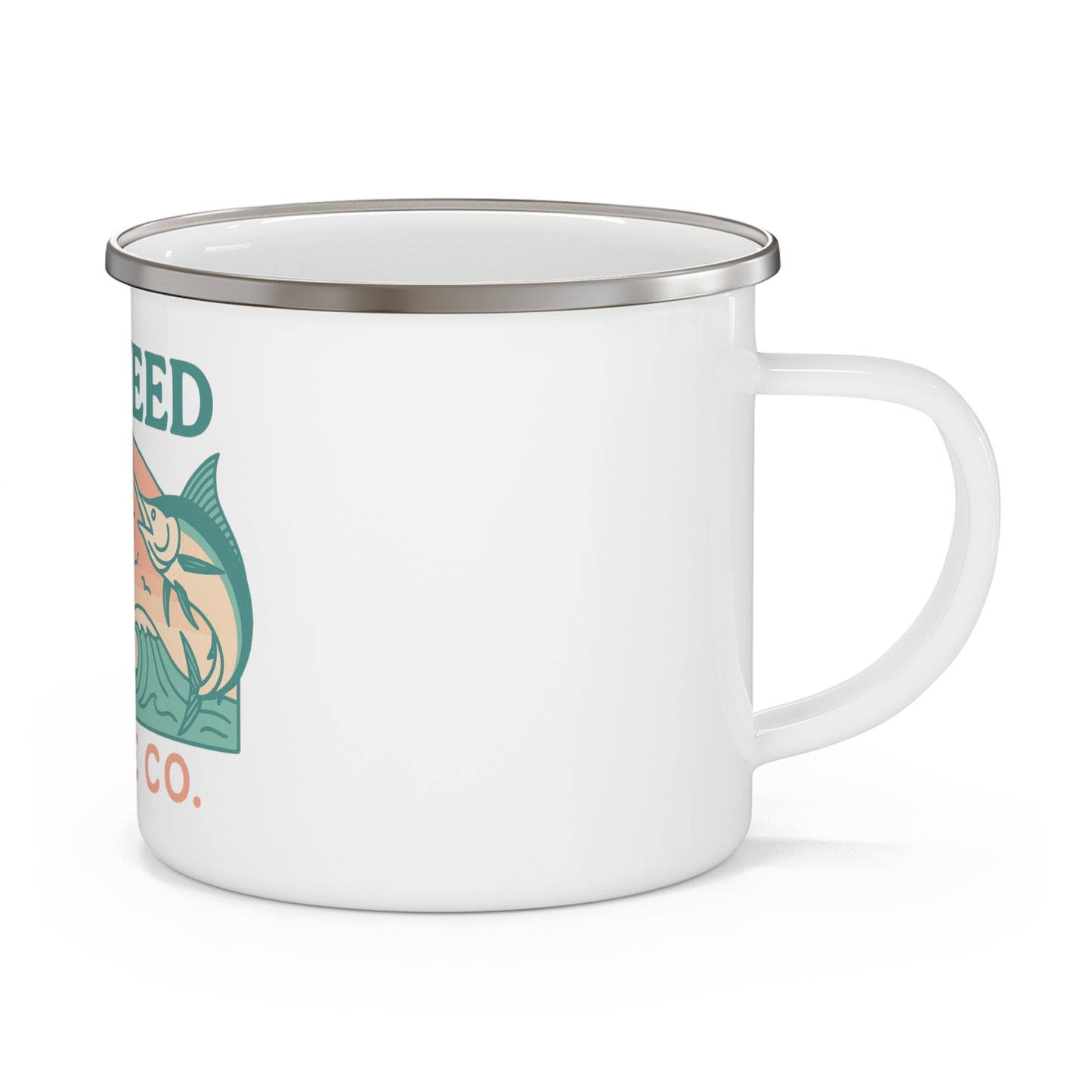 Seaweed Tackle Co. Enamel Camping Mug - Adventure Mug, Fishing Gift, Outdoorsy Mug, Beach Lover Gift, Camping Accessories