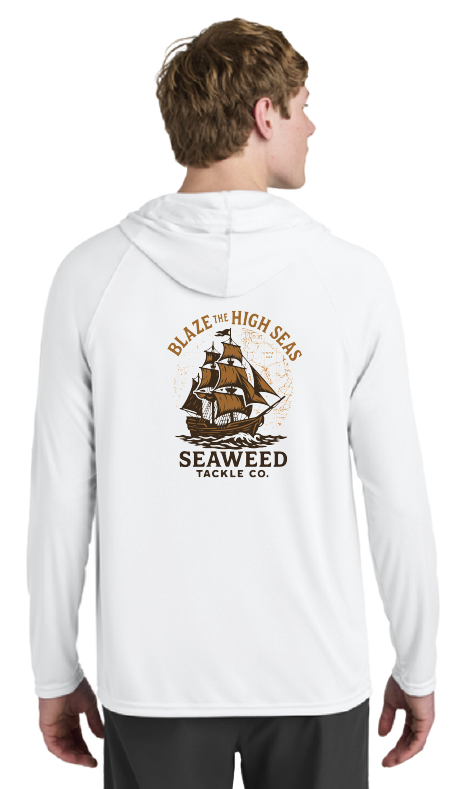Blaze the High Seas - Long Sleeve Hooded Performance Fishing Shirt