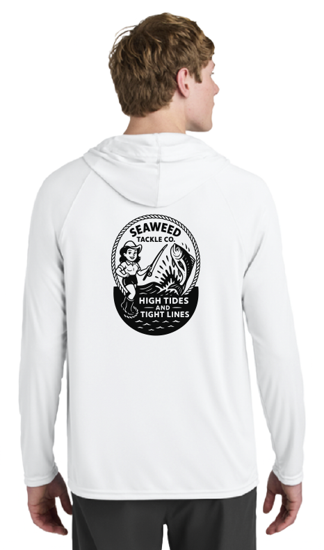 High Tides and Tight Lines - Long Sleeve Hooded Performance Fishing Shirt